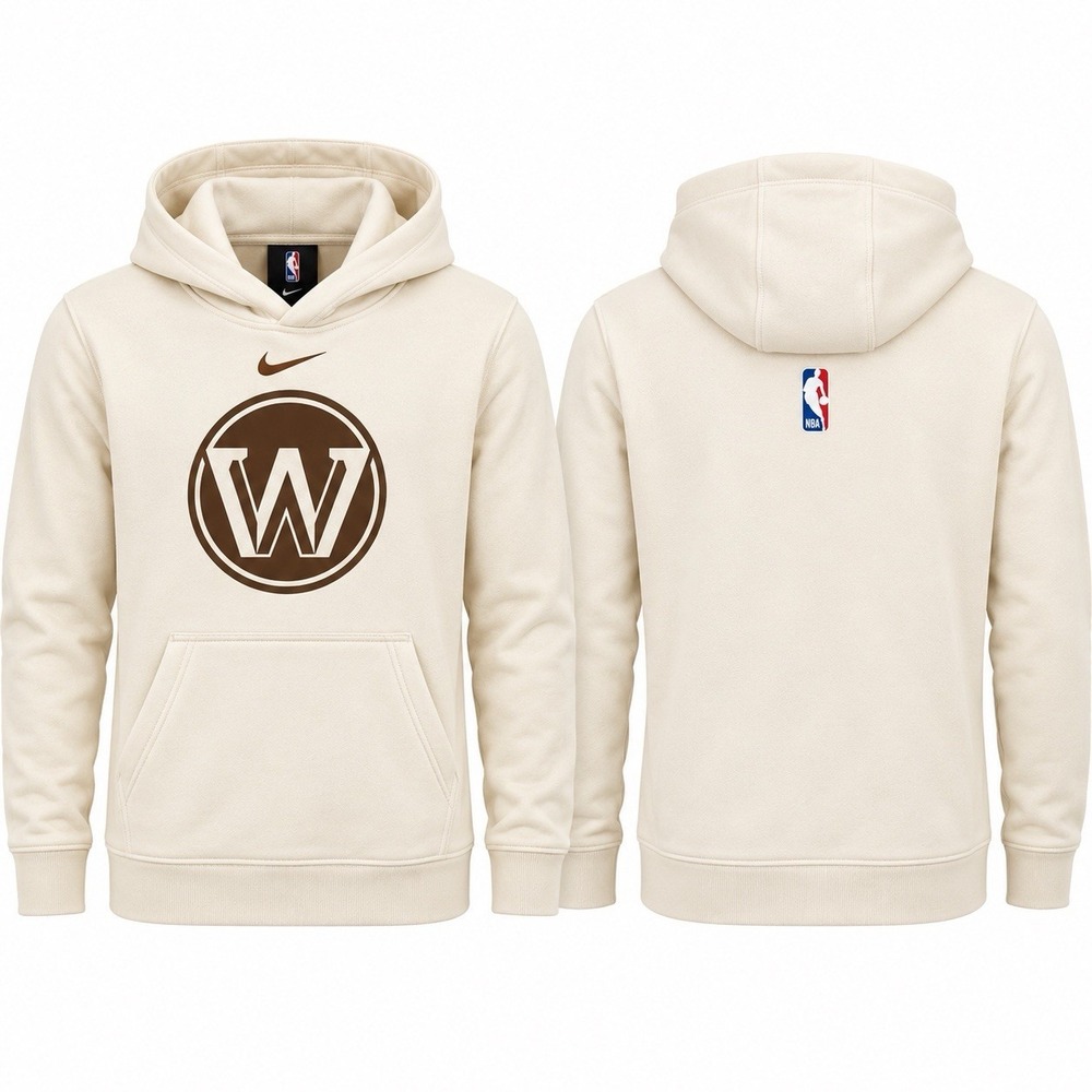 Nike Golden State Warriors City Edition Hoodie Youth Large 14/16 Natural NWT